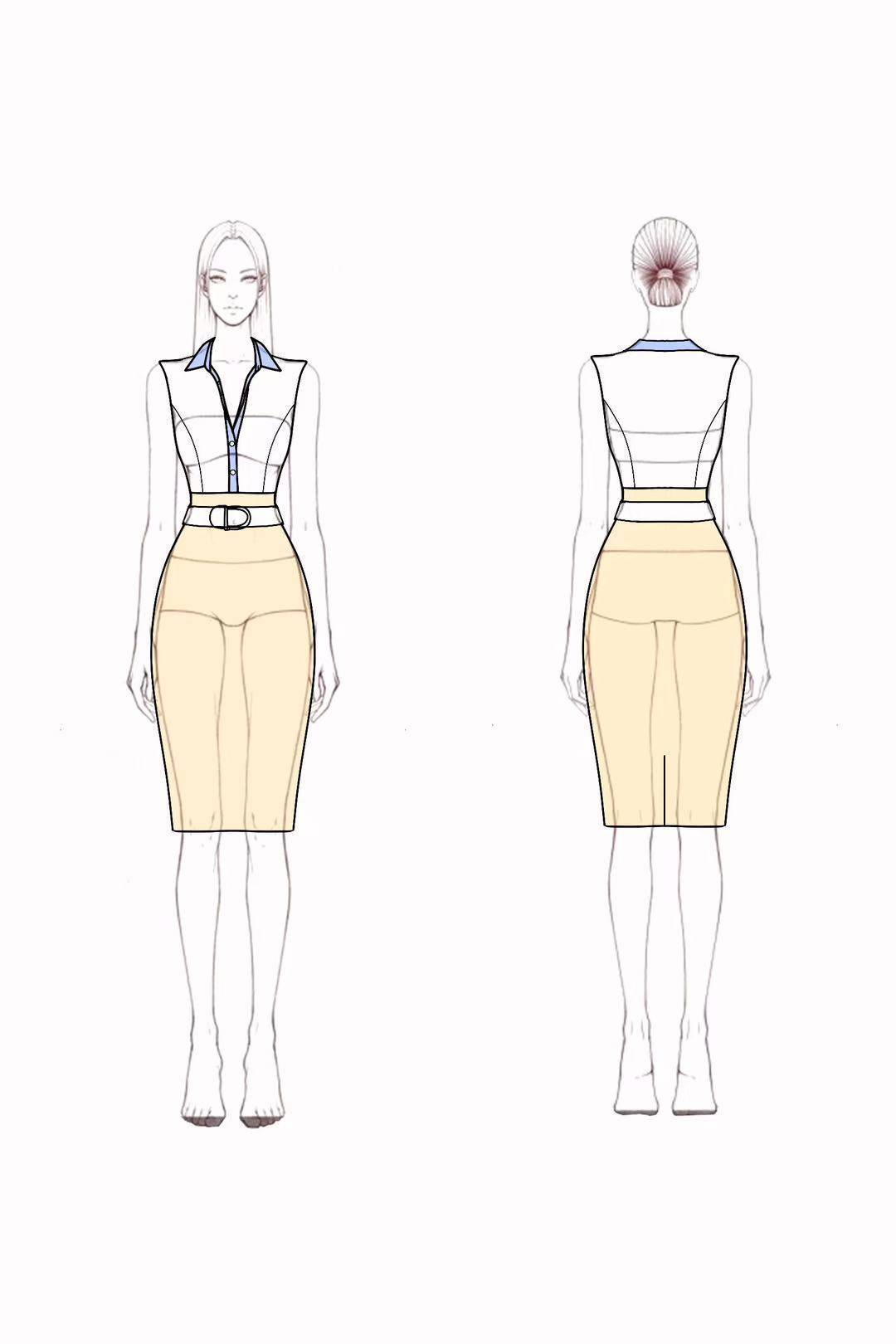 Work Dress​ White Khaki Sleeveless Belted Knee-Length Sheath Dress