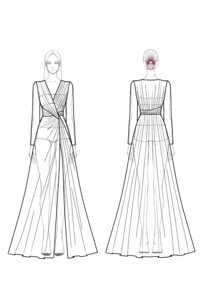 Formal Evening Dress Golden V Neck Ruched Slit Maxi Dress