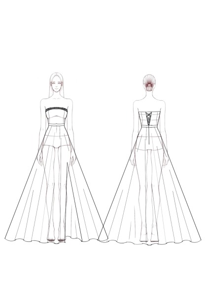 Formal Evening Dress Black Strapless Belted Maxi Dress