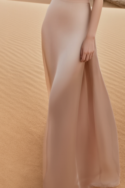 Evening Dress Pink Crew Neck Lace Maxi Dress