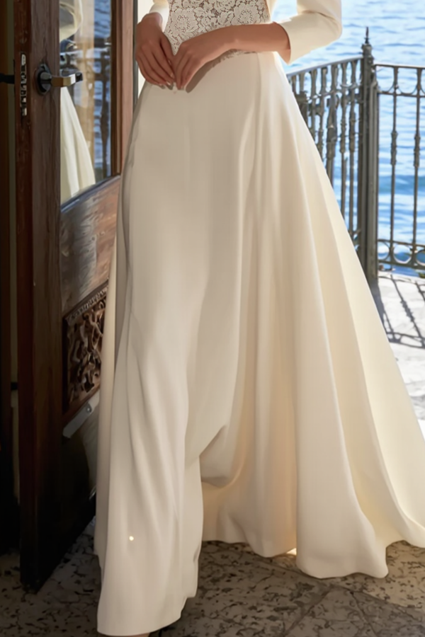 Formal ​Wedding Outfit Sets Dress White Strapless Maxi Dress