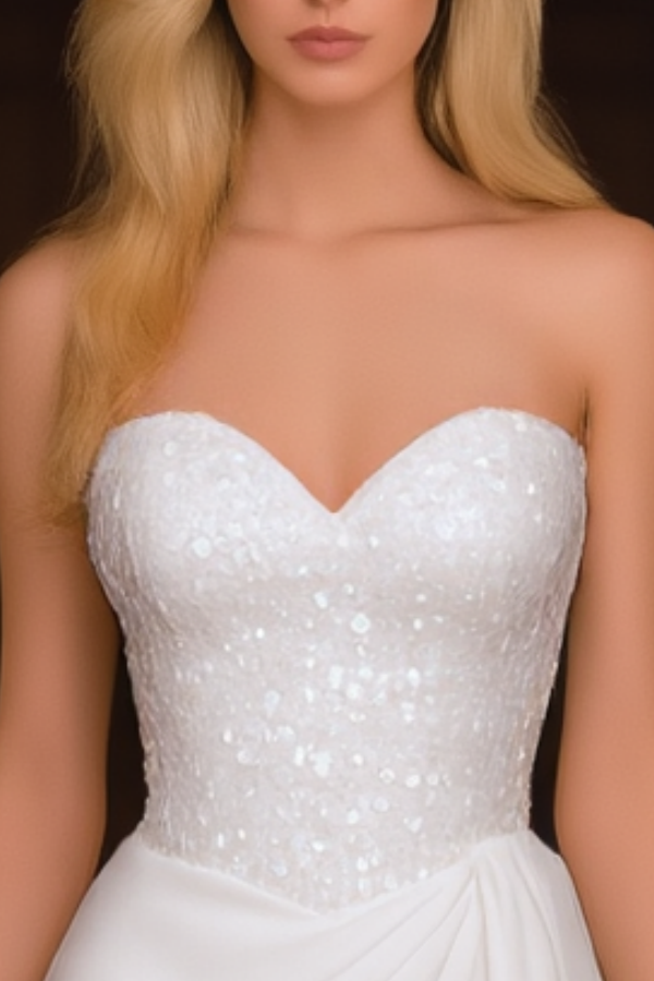 Cocktail Tea Party Dress White Strapless Mini Dress