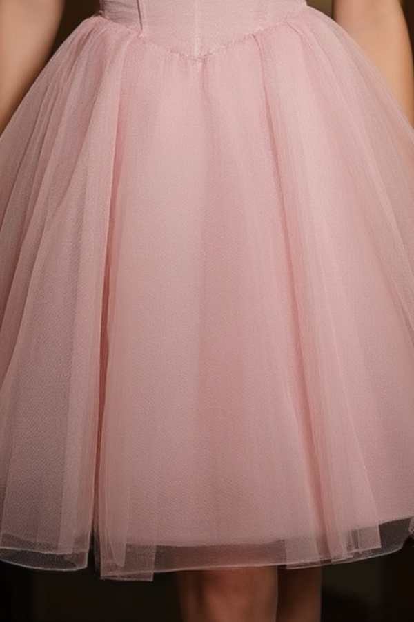 Homecoming Dress​​ Pink Strapless Mini Corset Dress