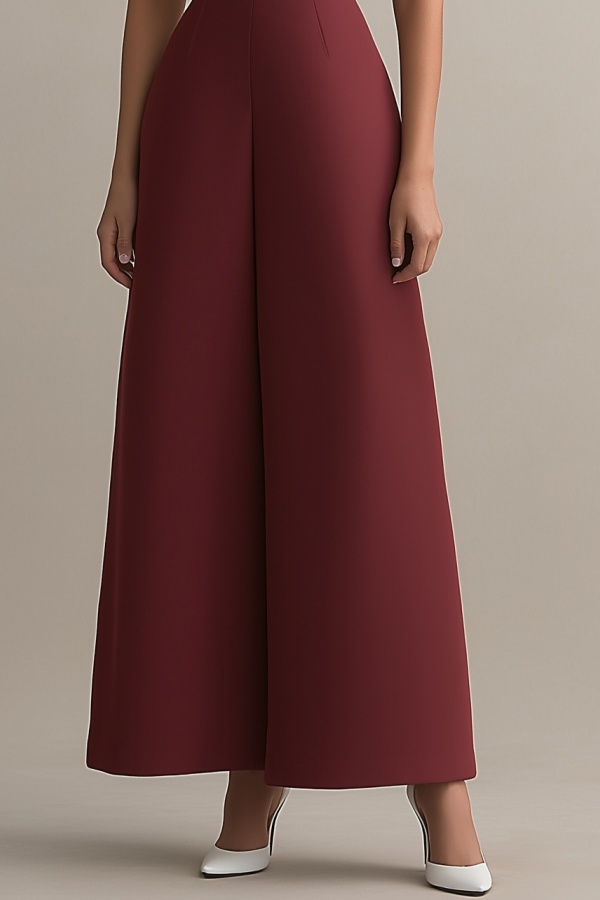 Formal Evening Dress Burgundy Sweetheart Neck Maxi Dress