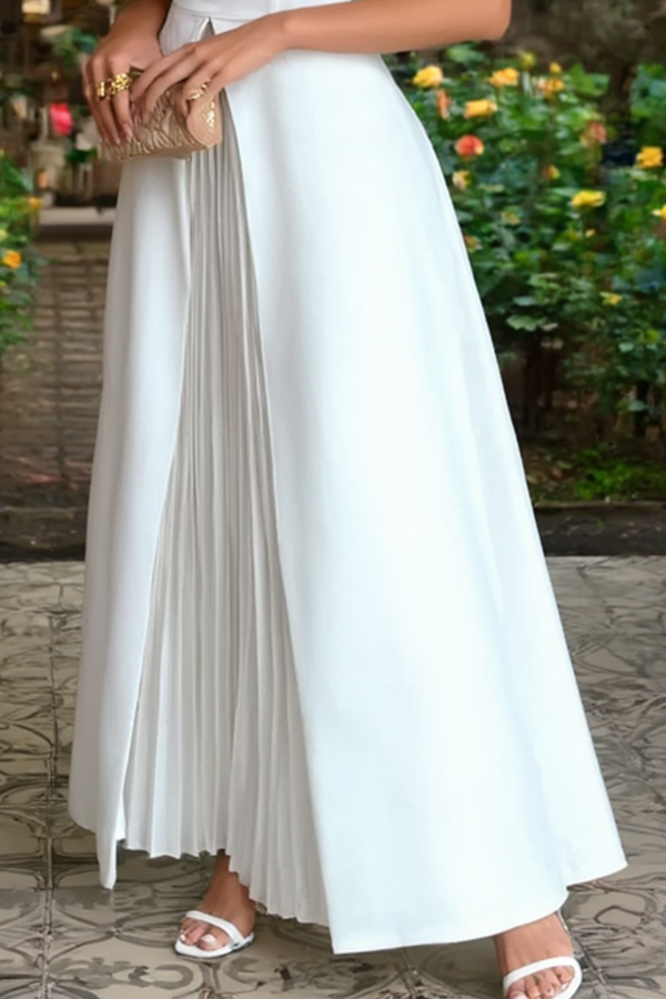 Formal ​Wedding Dress White Strapless Maxi Dress