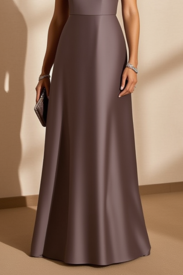 Mother of th Bride Dress Purple Off Shoulder Maxi Dress