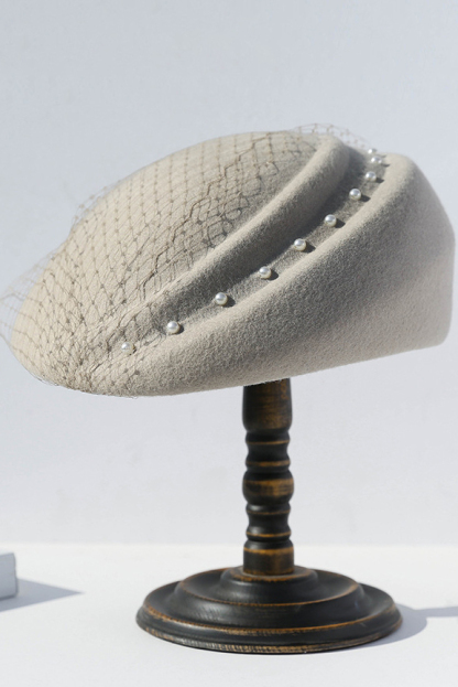 Weeding Wool Beret Mesh Hats for Women 