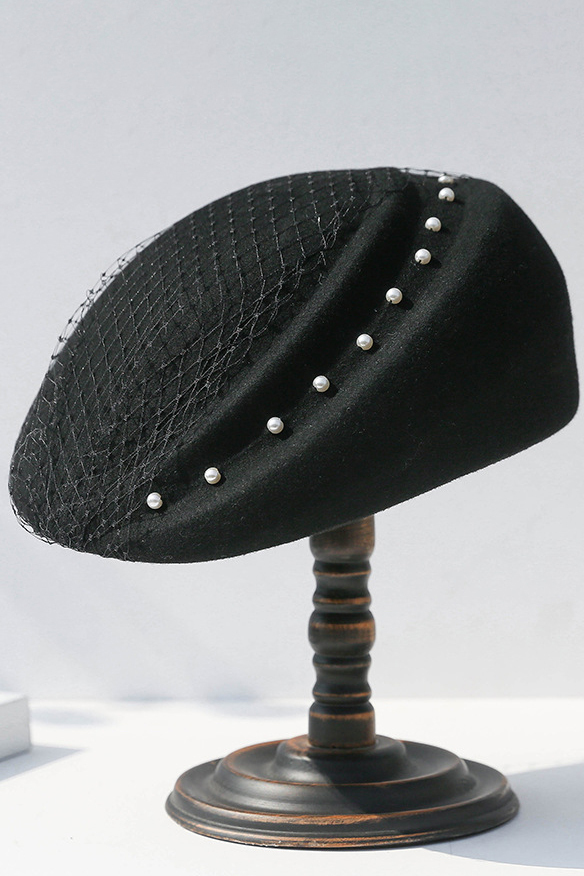 Weeding Wool Beret Mesh Hats for Women