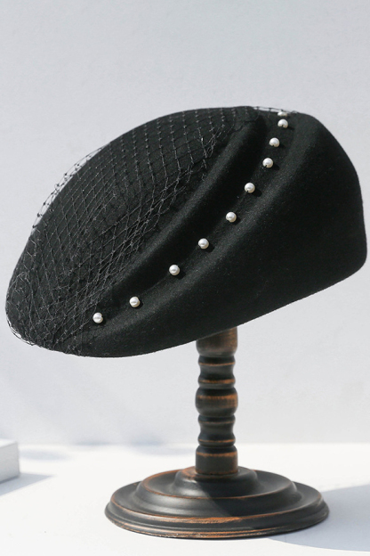 Weeding Wool Beret Mesh Hats for Women 