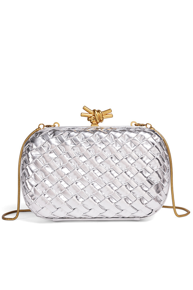 Weave Buckle Crossbody Bag with Evening Chain Bag