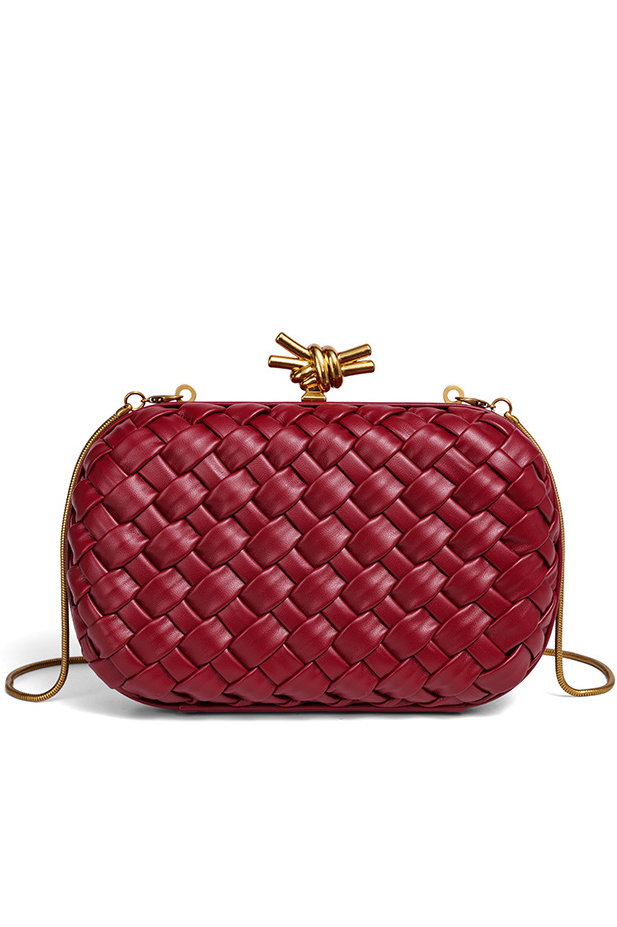 Weave Buckle Crossbody Bag with Evening Chain Bag