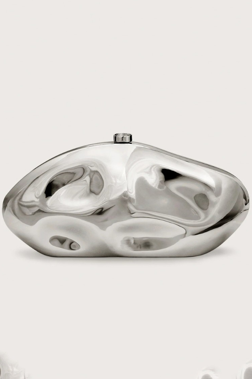 Geometry Arylic Buckle Handbag with Evening Chain Bag