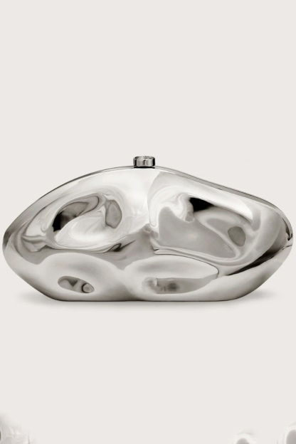 Geometry Arylic Buckle Handbag with Evening Chain Bag