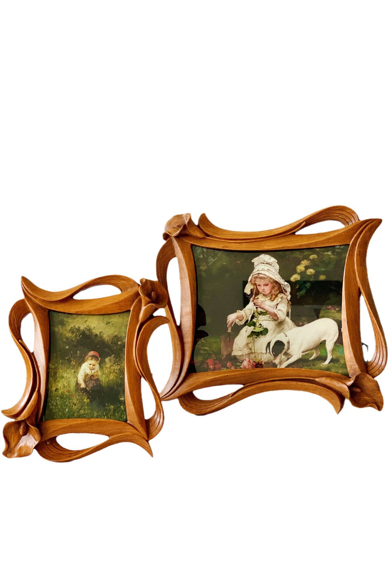Lily Flower Stage Photo Frame Retro Home Art Frame Hanging Painting