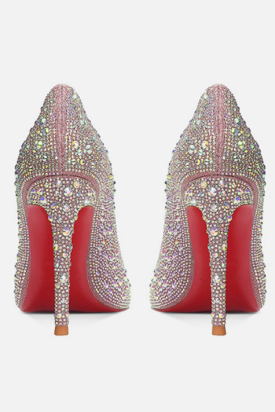 Heels for Women Stiletto Closed Pointed Toe Backless Dress Shoes High Heels