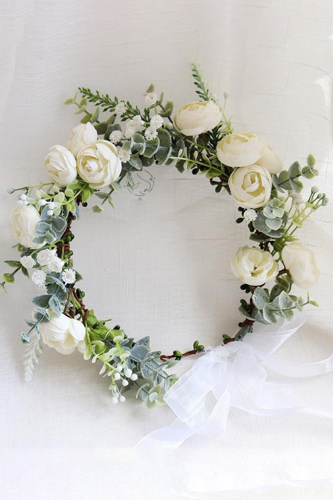 Rose Flower Crown Leaves Classic Headband Fairy for Bridal 