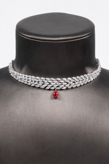 Bridal Necklace Earrings Simple Multilayer Necklace Bride Wedding Rhinestone Necklace  