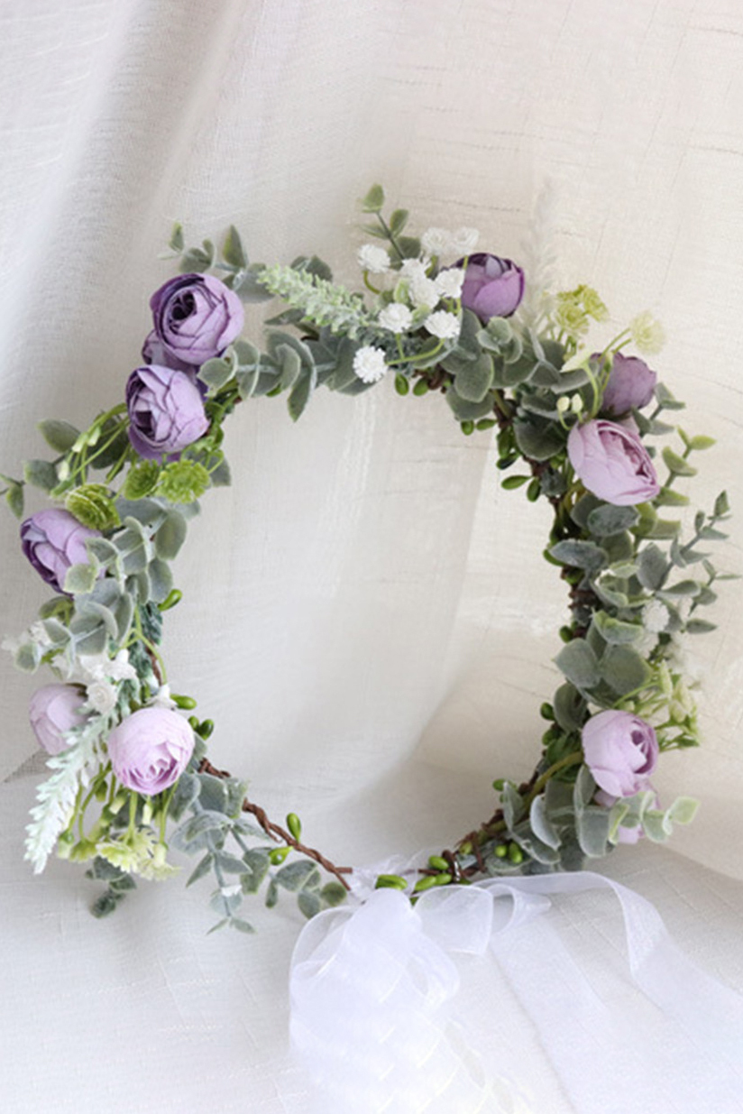 Rose Flower Crown Leaves Classic Headband Fairy for Bridal 