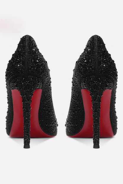 Heels for Women Stiletto Closed Pointed Toe Backless Dress Shoes High Heels