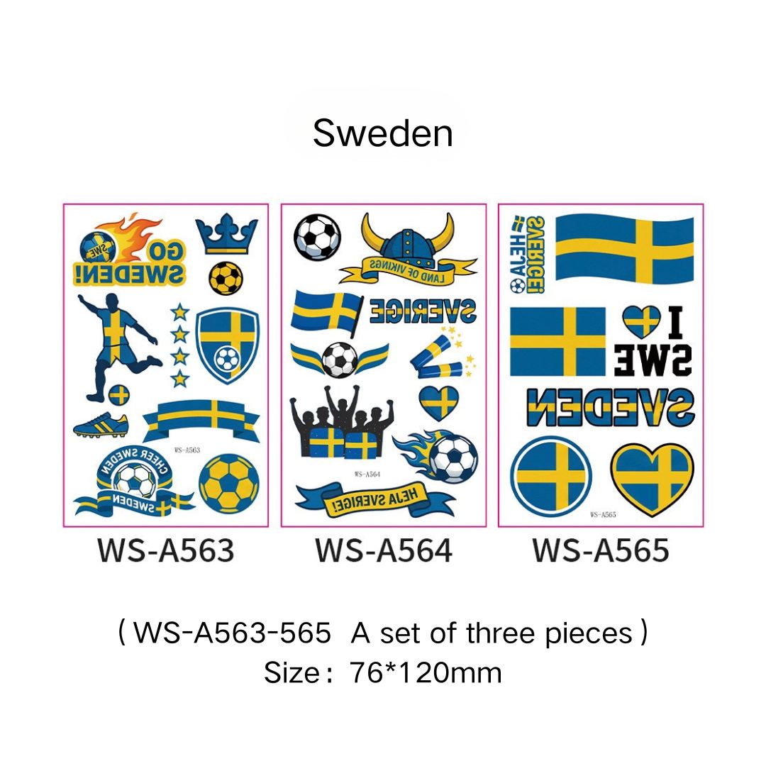 World Cup Flag Face Tattoos – Fan Sports Face Stickers for Football Matches & Events