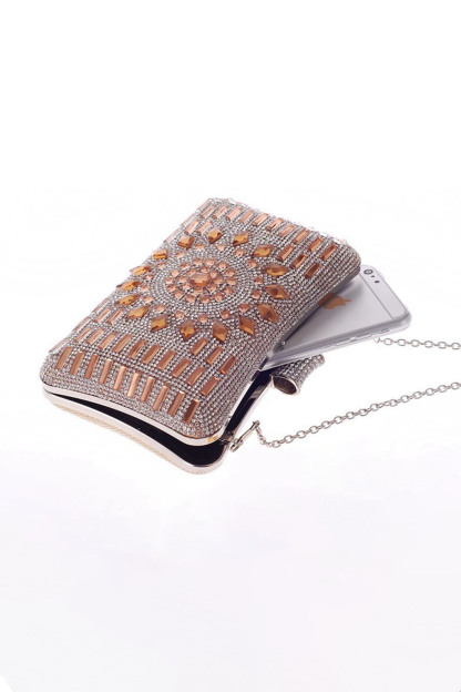 Women's Diamond Banquet Bag Chain Clutch Dress Bag