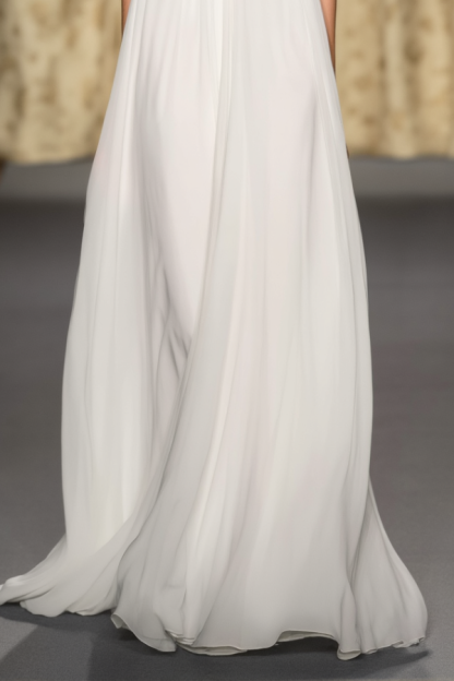 Formal Evening Dress White Halter Neck Maxi Dress