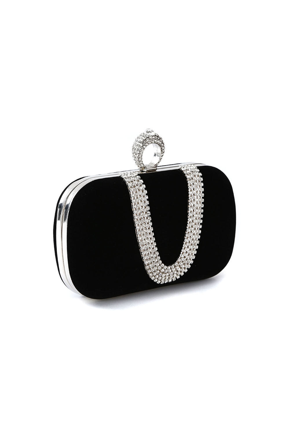 Women's Handbag U-Shaped Pure Handmade Diamond Chain Banquet Bag