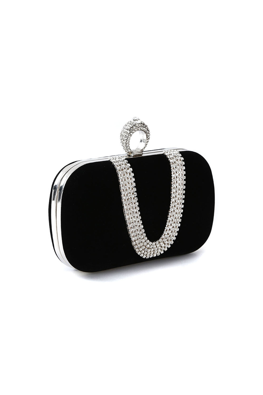 Women's Handbag U-Shaped Pure Handmade Diamond Chain Banquet Bag