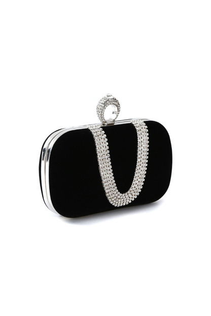 Women's Handbag U-Shaped Pure Handmade Diamond Chain Banquet Bag