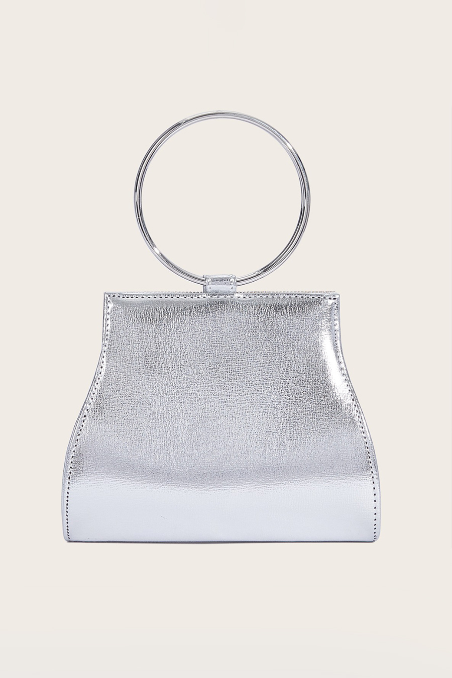 Golden Metal Ring-Handled Bag