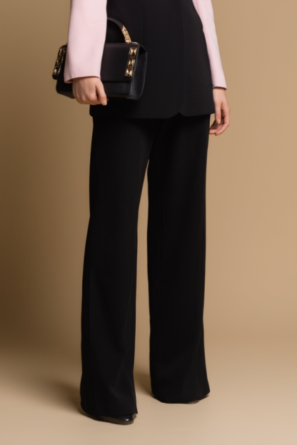 Work Suit Sets Pink Lapel Colorblock Pants Set
