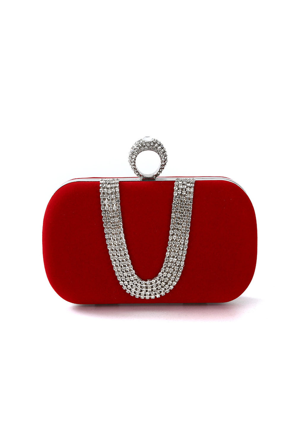 Women's Handbag U-Shaped Pure Handmade Diamond Chain Banquet Bag