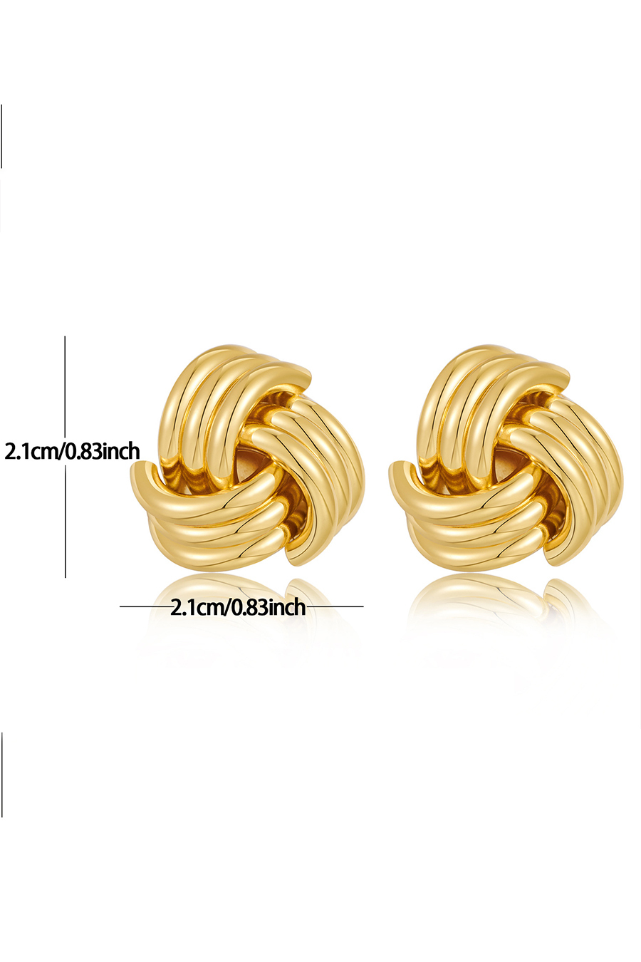 Golden Minimalist Knot Earrings