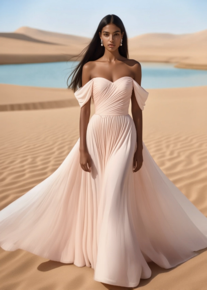 Formal Dress Pink Strapless Floor-Length Dress