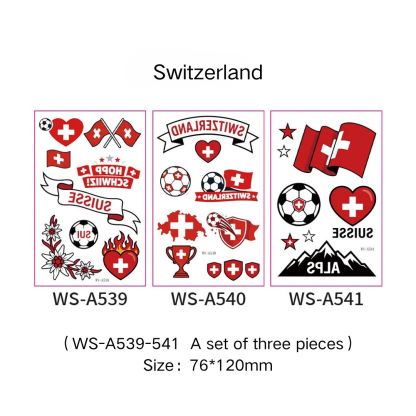 World Cup Flag Face Tattoos – Fan Sports Face Stickers for Football Matches & Events