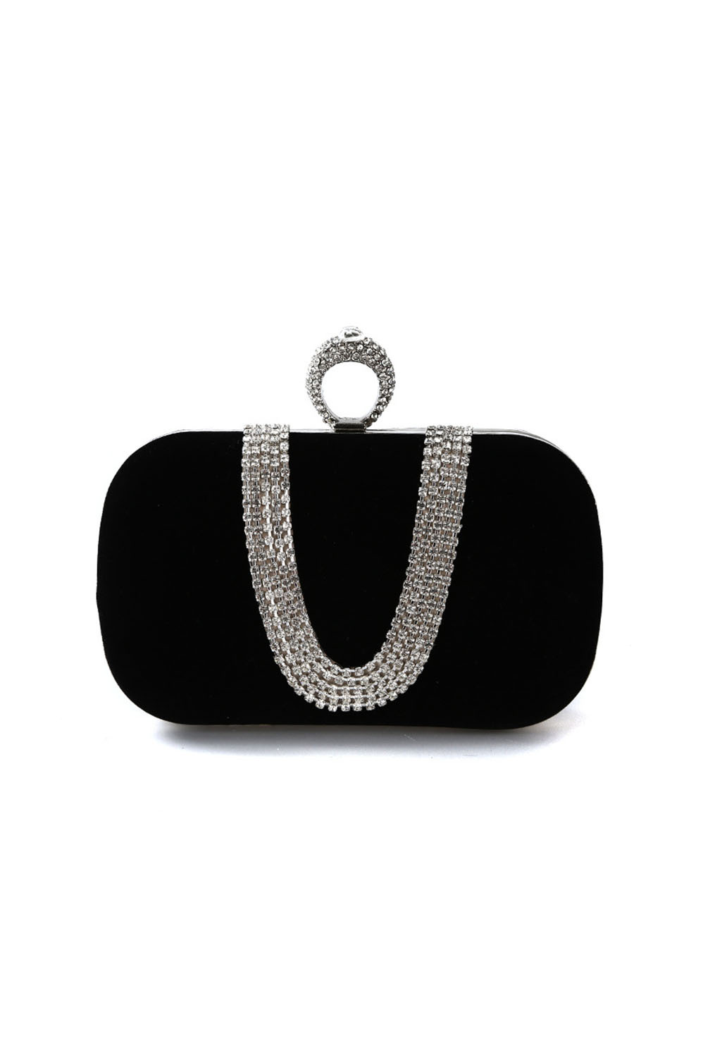 Women's Handbag U-Shaped Pure Handmade Diamond Chain Banquet Bag