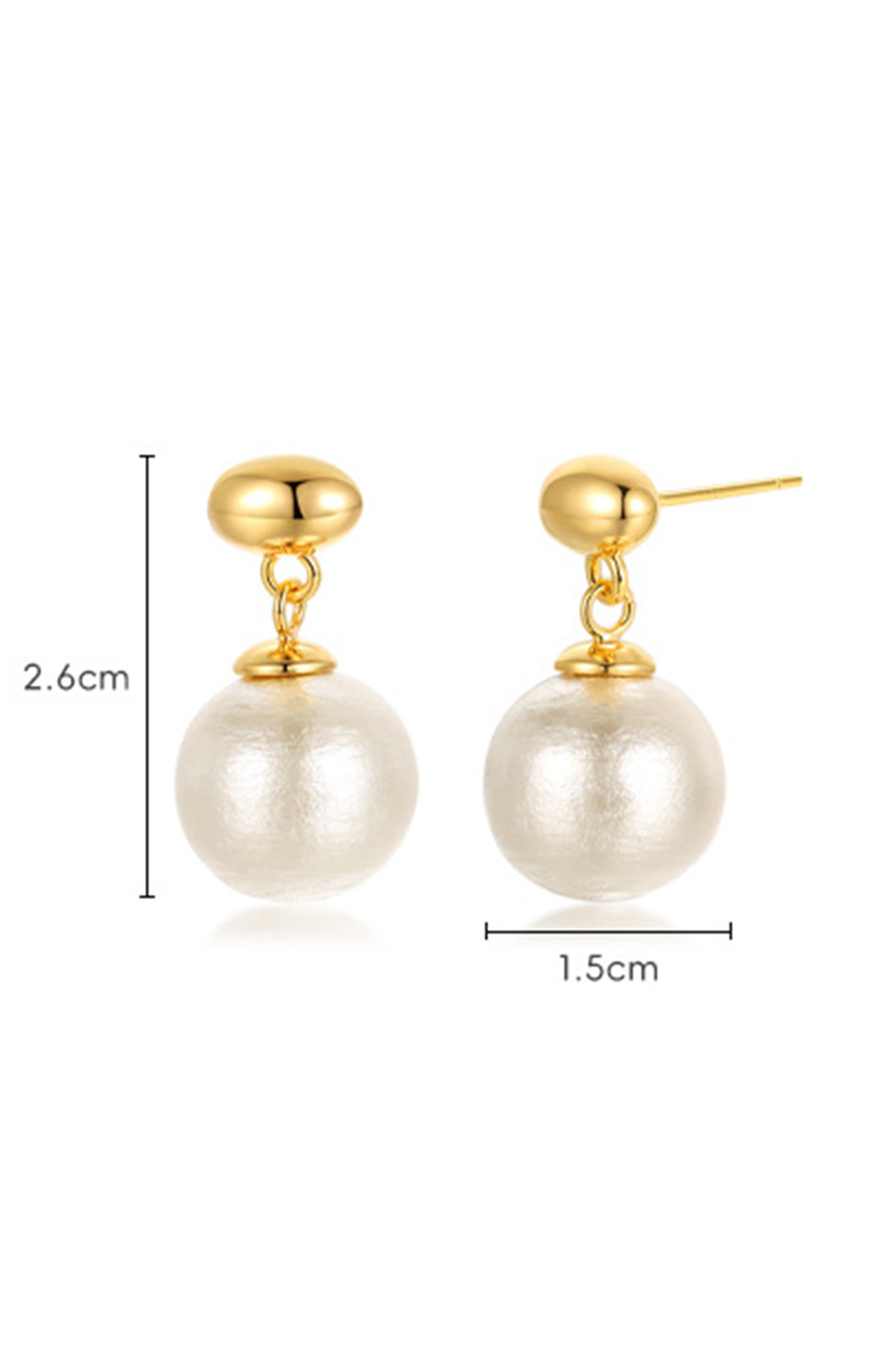 Minimalist Round Pearls Earrings