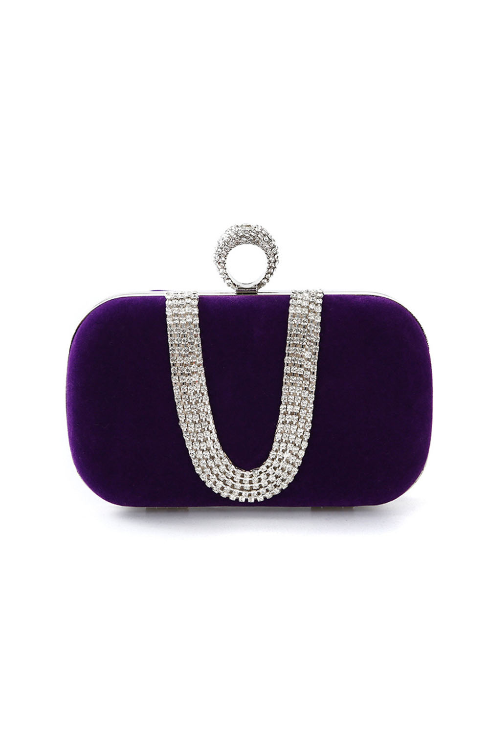 Women's Handbag U-Shaped Pure Handmade Diamond Chain Banquet Bag