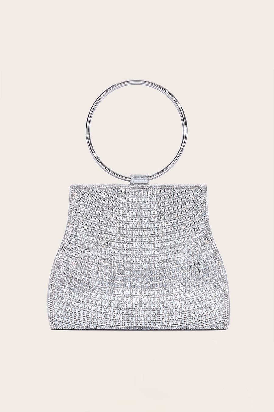 Golden Metal Ring-Handled Bag
