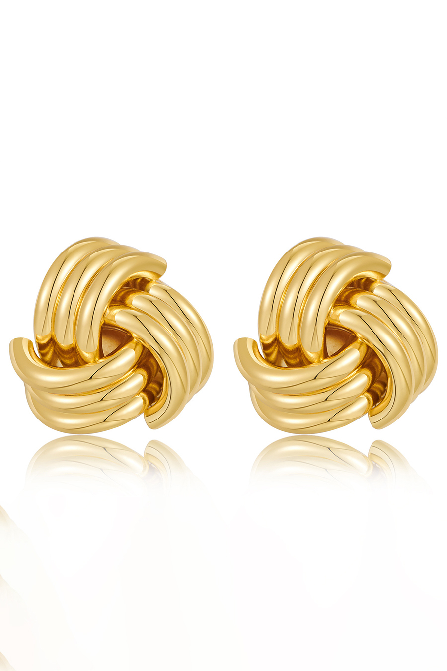 Golden Minimalist Knot Earrings