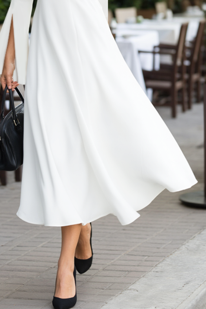 Cocktail Party White V Neck A-Line Maxi Dress