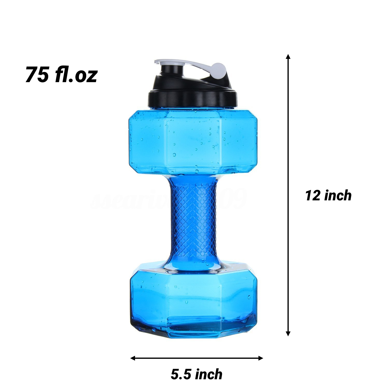 plastic dumbbell water bottle