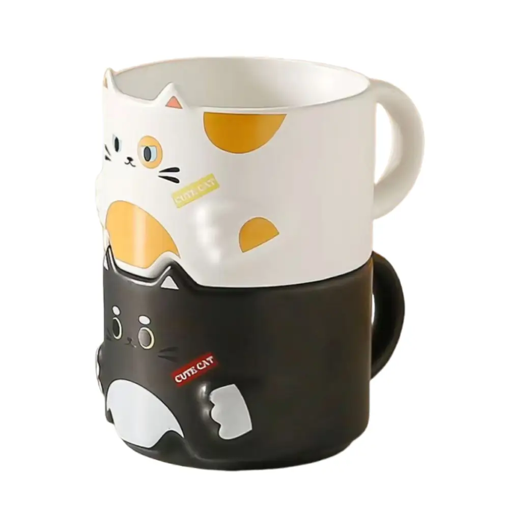 Stackable Cat Mugs, Ceramic, 10oz / 300ml, 10 oz, ceramic - view 3