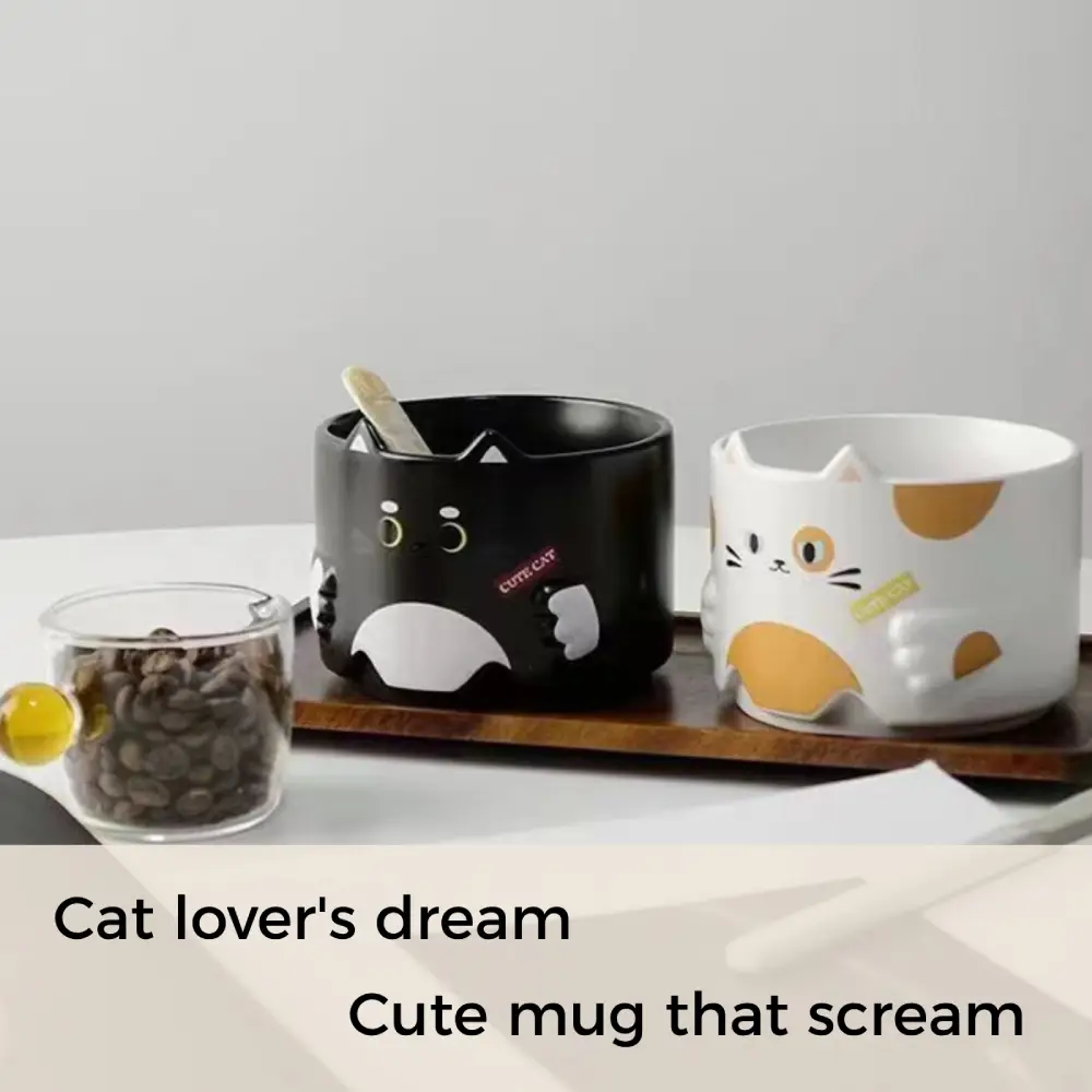 Stackable Cat Mugs, Ceramic, 10oz / 300ml, 10 oz, ceramic - view 2