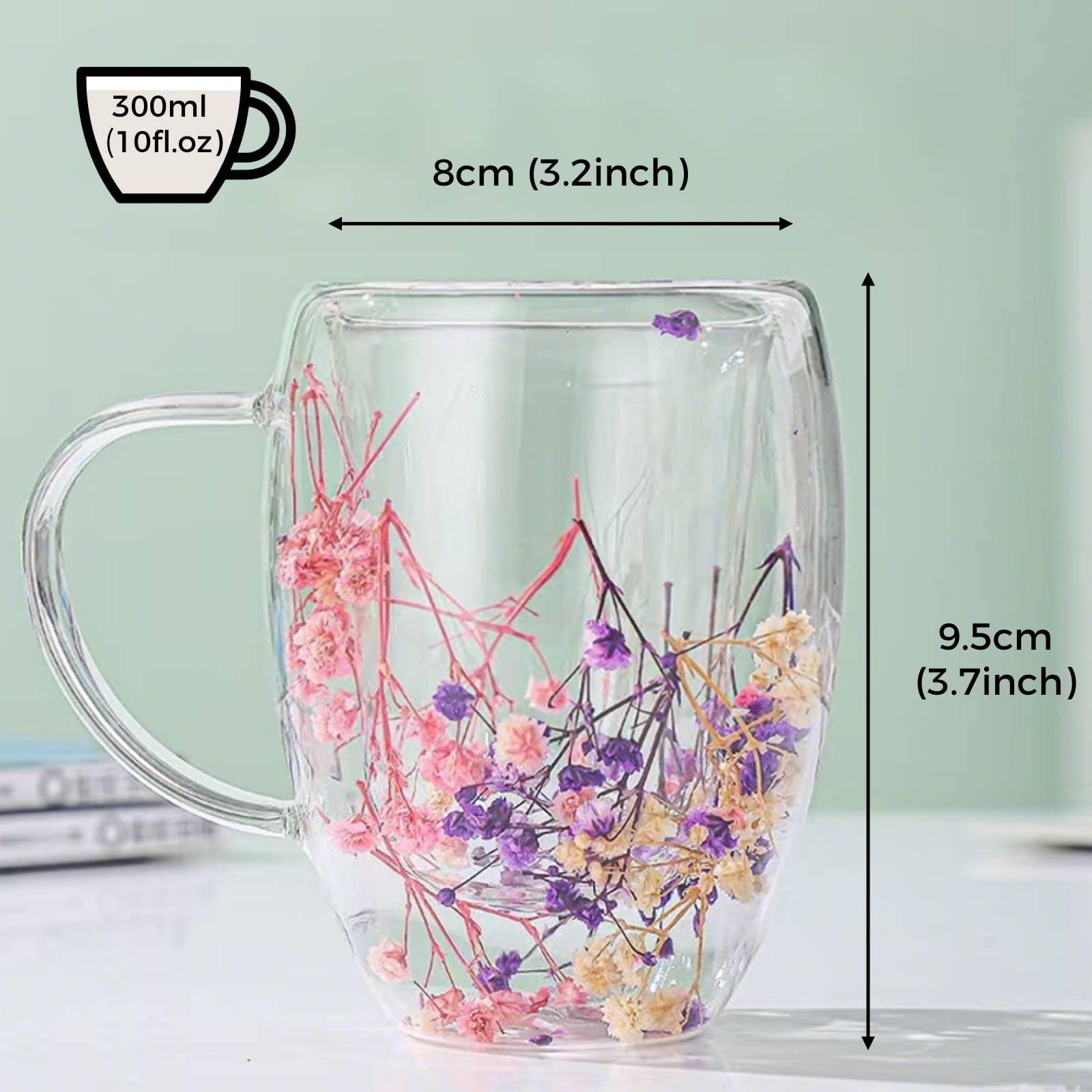 flower glass cups