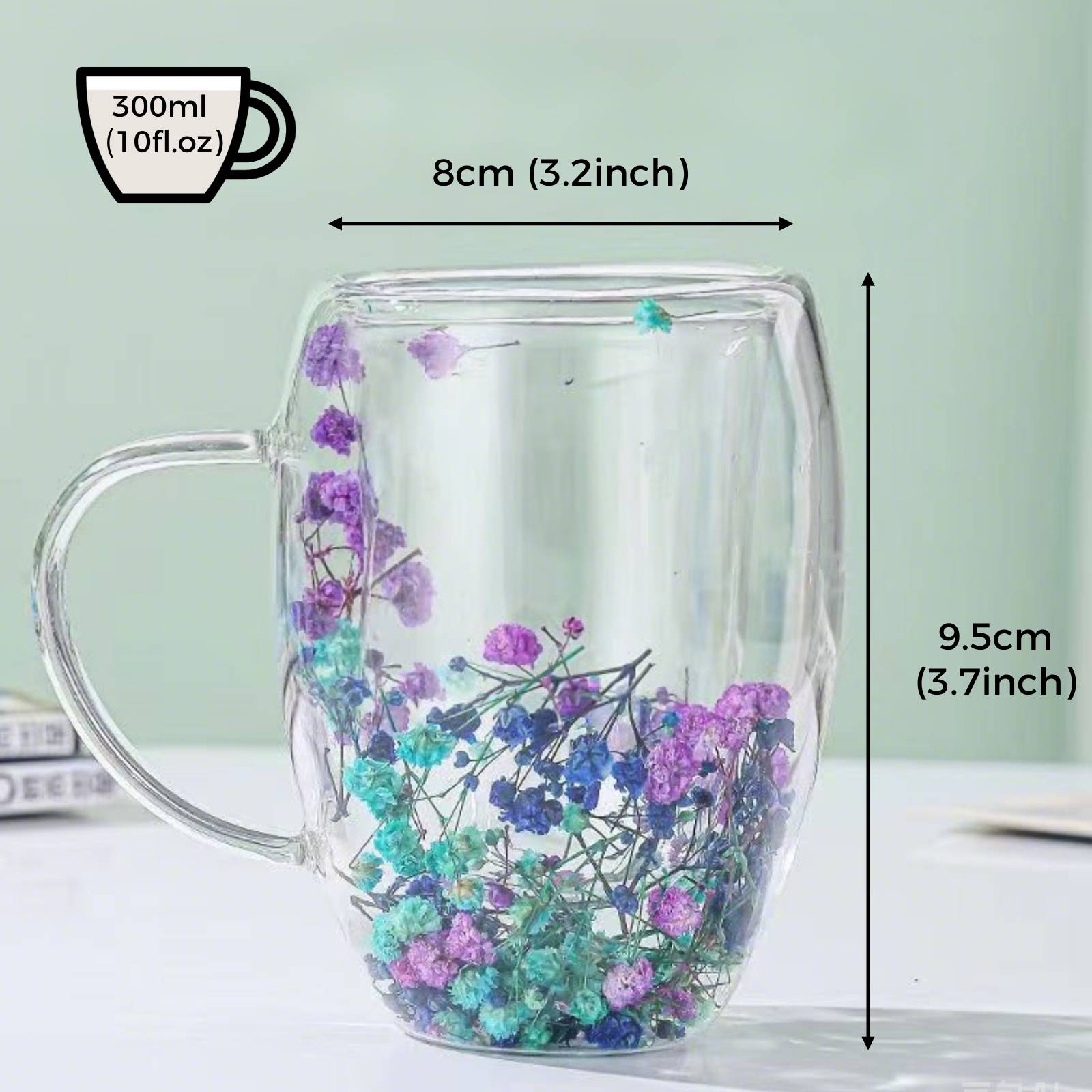 flower drinking glasses