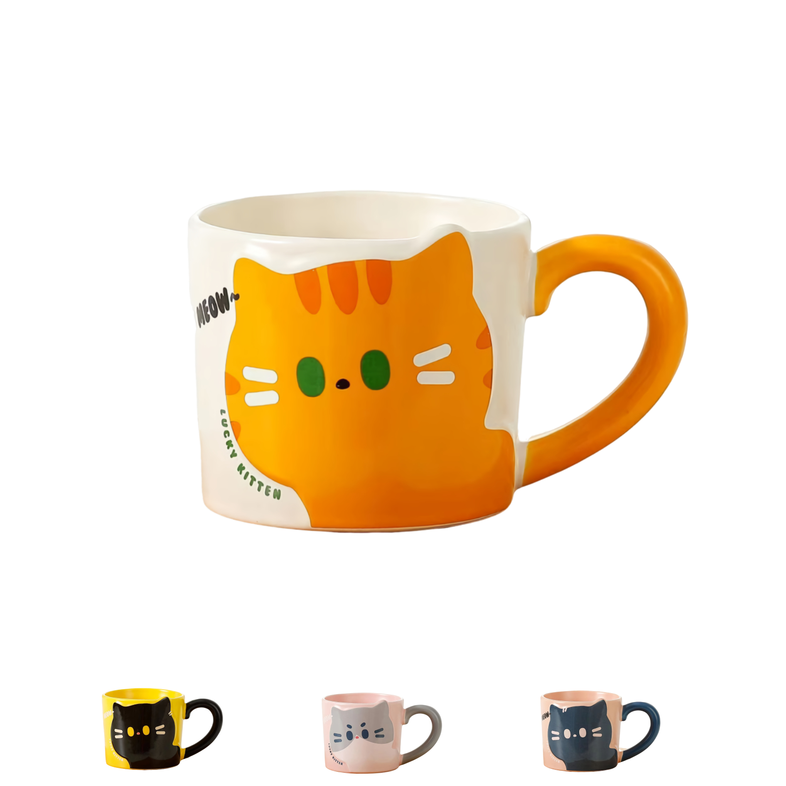 Cat Coffee Mug - 10 oz, Ceramic