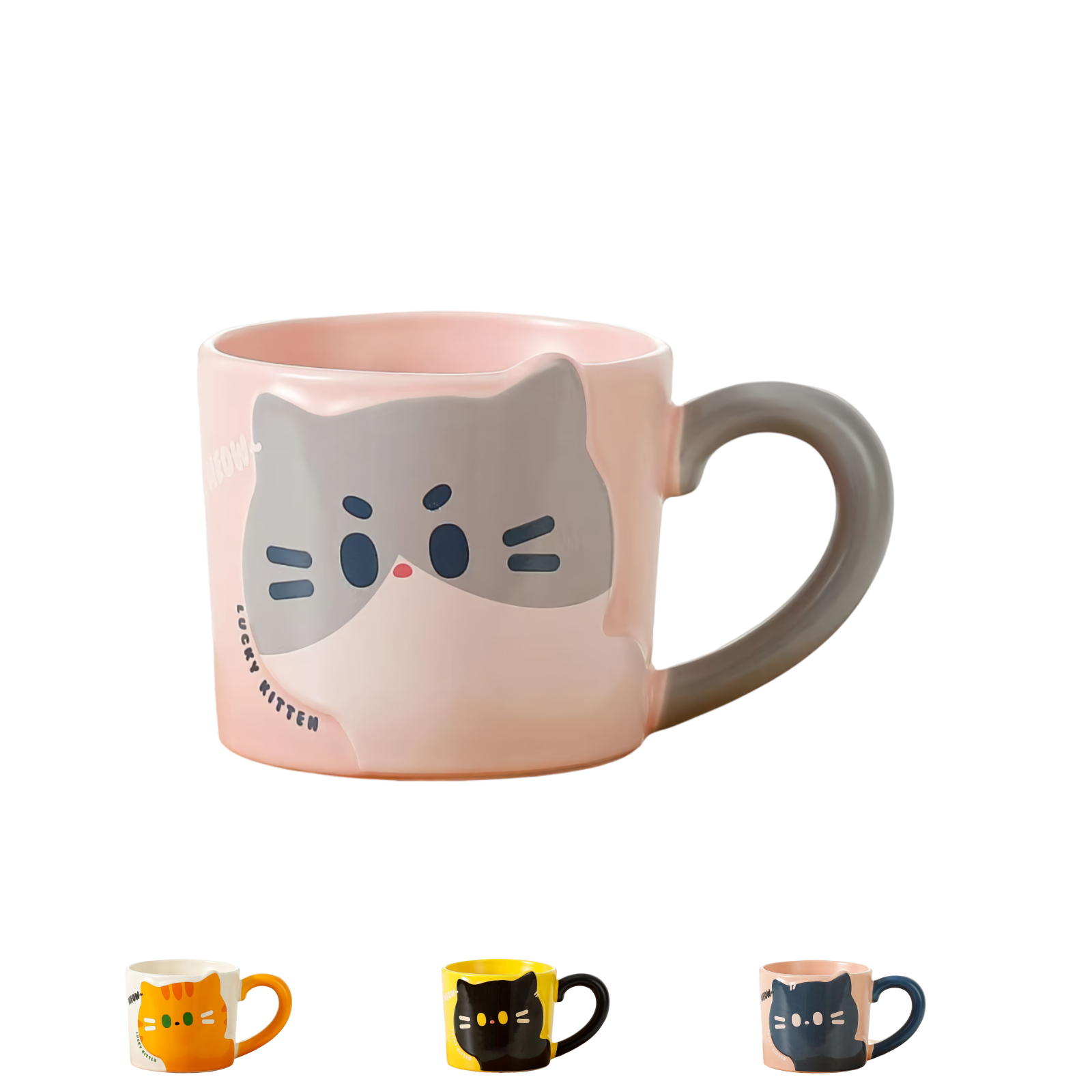 Cat Coffee Mug - 10 oz, Ceramic
