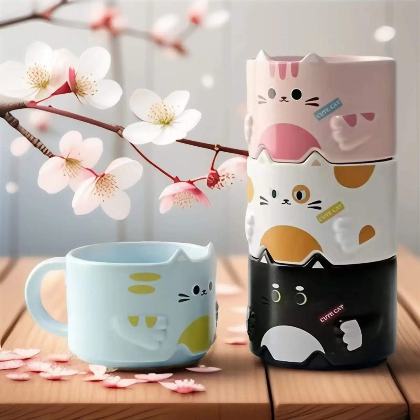 Stackable Cat Mugs