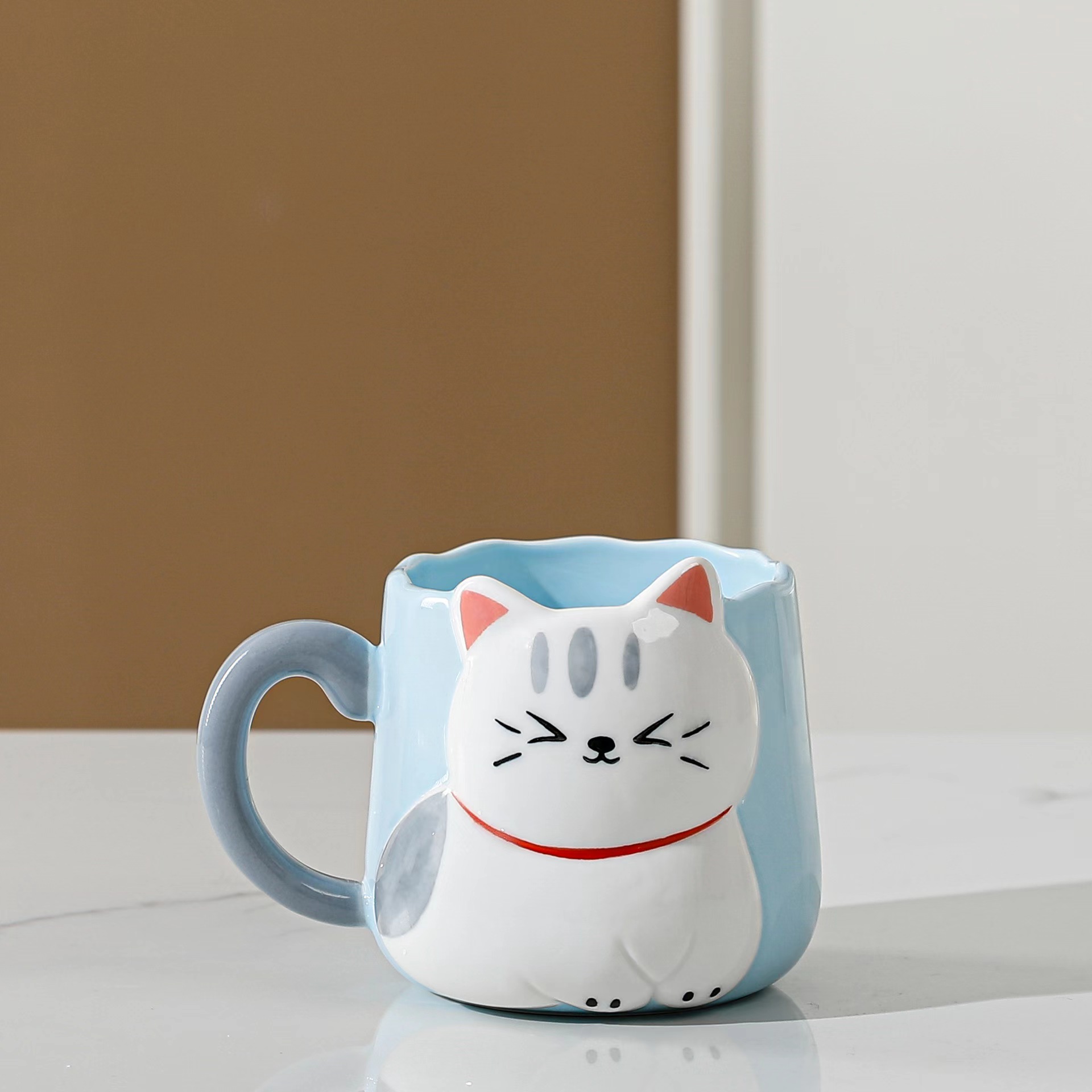 Cat Coffee Mug - 15 oz, Ceramic